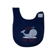 Yếm cho bé thêu hình cá voi dễ thương